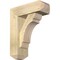 Ekena Millwork Olympic Craftsman Rough Sawn Bracket w/ Offset Brace, Douglas Fir, 6"W x 16"D x 20"H BKT0604X16X20OLY04RDF - alternate 1